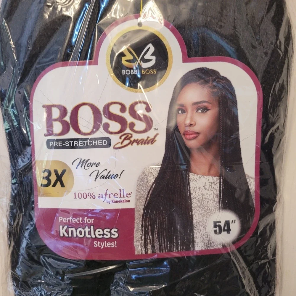 Two‎ 3 Packs BOSS Pre-Stretched Braid Bobbi Boss 54-Inch Color 2 - SEALED Hair